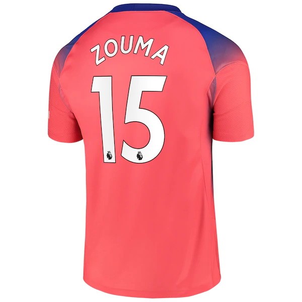 Camiseta Chelsea NO.15 Zouma Tercera Equipación 2020-2021 Naranja